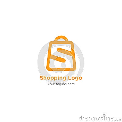 Letter S logo in the bag symbol for your market shop Vector Illustration