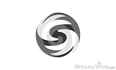 Abstract letter s logo vector icon Vector Illustration