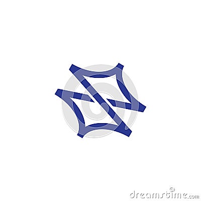 Letter s simple infinity geometric line symbol logo vector Vector Illustration