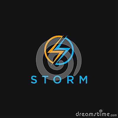 Letter S for storm logo icon vector template Vector Illustration