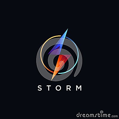 Letter S for storm logo icon vector template Vector Illustration