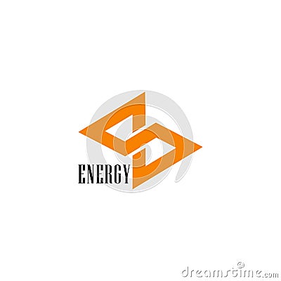 Letter s thunder infinity energy symbol logo vector Vector Illustration
