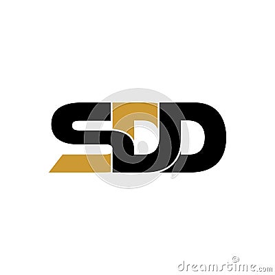 Letter SDD simple monogram logo icon design. Cartoon Illustration