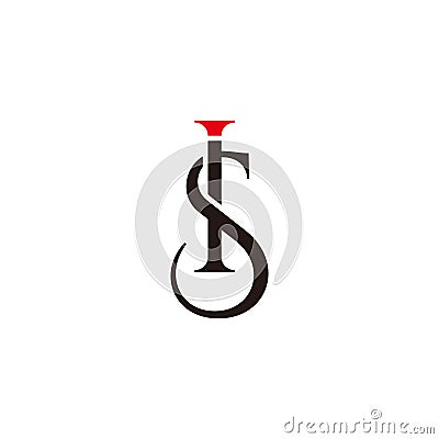 letter si elegant overlap logo vector Vector Illustration