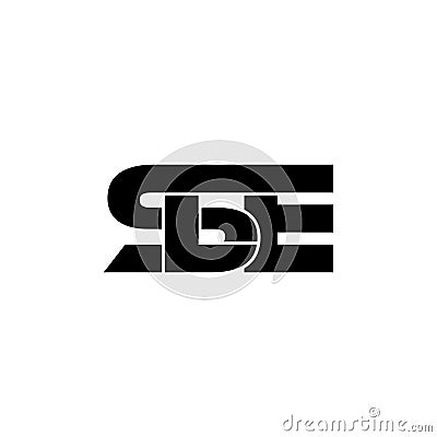 Letter SLE simple monogram logo icon design. Cartoon Illustration