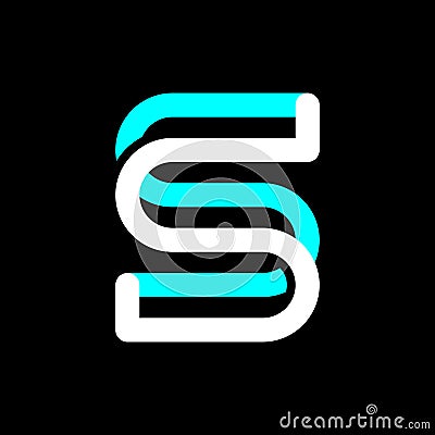 Letter ss unique line modern logo Vector Illustration