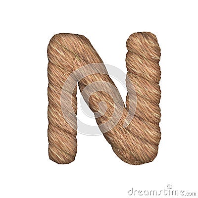 Letter stylized in the form of a rope Stock Photo