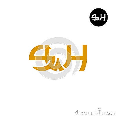 Letter SWH Monogram Logo Design Vector Illustration