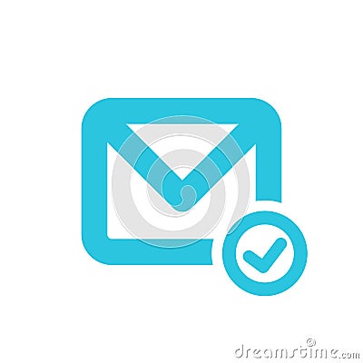 The letter symbol. Sign mail icon recieve on white background. Vector Illustration