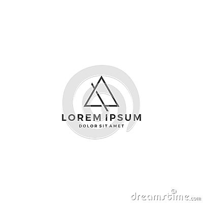 A letter triangle logo Stock Photo