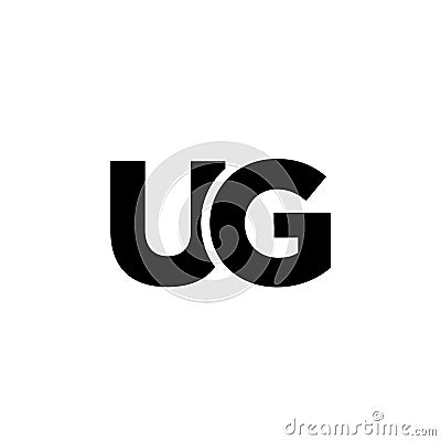 Letter U and G, UG logo design template. Minimal monogram initial based logotype Vector Illustration