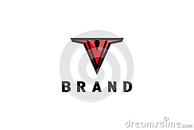 Letter V company logo Vector Illustration