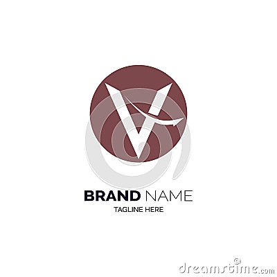 letter V logo design template for business brand and company Vector Illustration