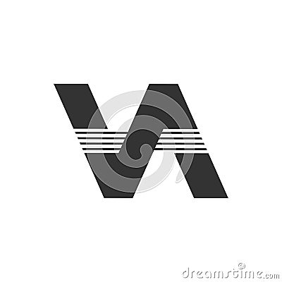 Letter va simple geometric logo vector Vector Illustration