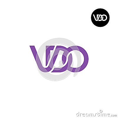 Letter VDO Monogram Logo Design Vector Illustration