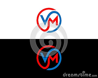 Letter VM Logo Design Vector Graphic Vector Illustration