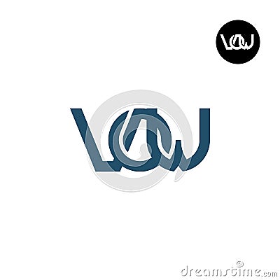Letter VOW Monogram Logo Design Vector Illustration