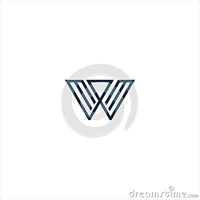 Letter W logo icon design template elements, with a white background Vector Illustration