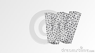 Letter w. World wide web, domain, www, internet, web address, online, website, profile, technology concept. Abstract Vector Illustration