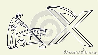 Letter X symbol, bold icon for error, cancel and negative confirmation themes vector design Generative AI Vector Illustration