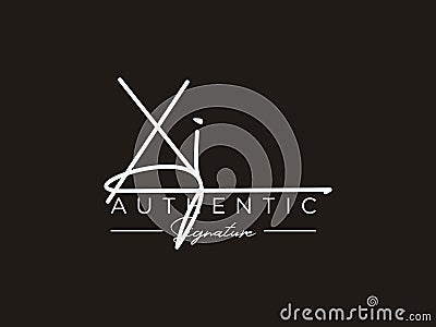 Letter XI Signature Logo Template Vector Vector Illustration