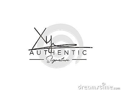 Letter XY Signature Logo Template Vector Vector Illustration