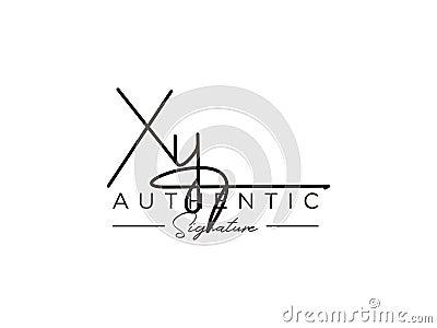 Letter XY Signature Logo Template Vector Vector Illustration