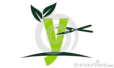 Letter Y Lawn Vector Illustration