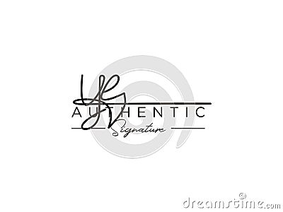 Letter YE Signature Logo Template Vector Vector Illustration