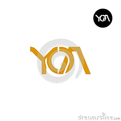 Letter YOA Monogram Logo Design Vector Illustration