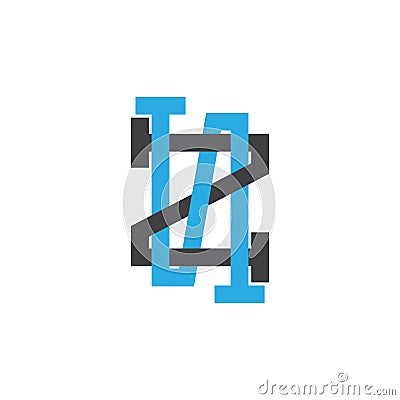 Letter z simple line art grunge design logo vector Vector Illustration