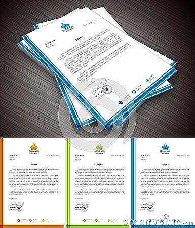 Letterhead Vector Illustration