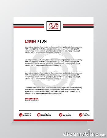 Letterhead Template Design Vector Illustration Vector Illustration