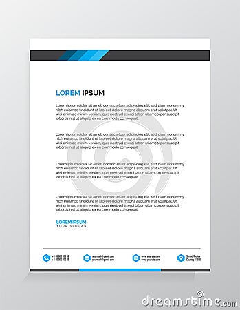 Letterhead Template Design Vector Illustration Vector Illustration