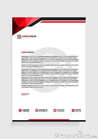 Letterhead Template Design Vector Illustration Vector Illustration