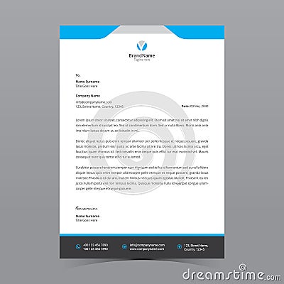 Letterhead Template Vector Design Vector Illustration