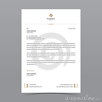 A4 Letterhead Template Vector Design Vector Illustration