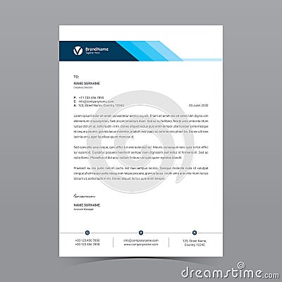 Letterhead Template Vector Design Vector Illustration