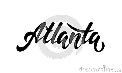 Lettering city Atlanta Stock Photo