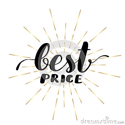 Lettering inscription best price. Vector Vector Illustration