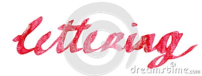 Lettering Stock Photo