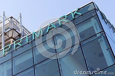 Lettering at Primark store Editorial Stock Photo