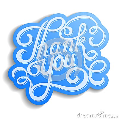Lettering thank you Vector Illustration