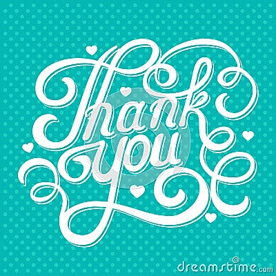 Lettering thank you Vector Illustration