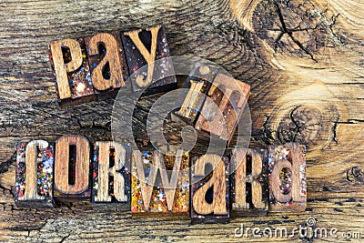 Pay forward homeless charity charitable giving help helping hand generosity Stock Photo