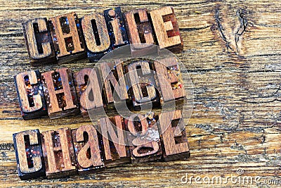 Choice chance change inspiration Stock Photo