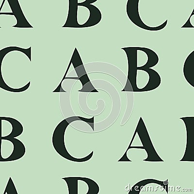 Letters ABC seamless texture Vector Illustration