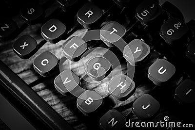 Letters black and white image Stock Photo