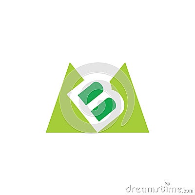 Letters bm big mountain logo vector Vector Illustration