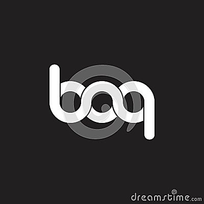 Letters bq linked helix infinity design logo vector Vector Illustration